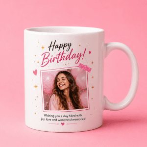 Personalised birthday photo mug printing in Hayes London by LBG Print Shop
