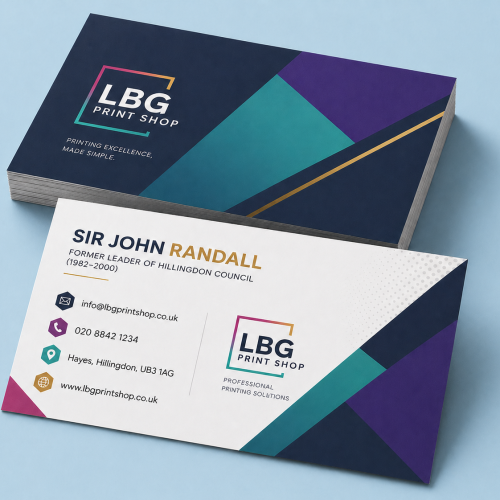 Modern business card printing in Hayes London by LBG Print Shop